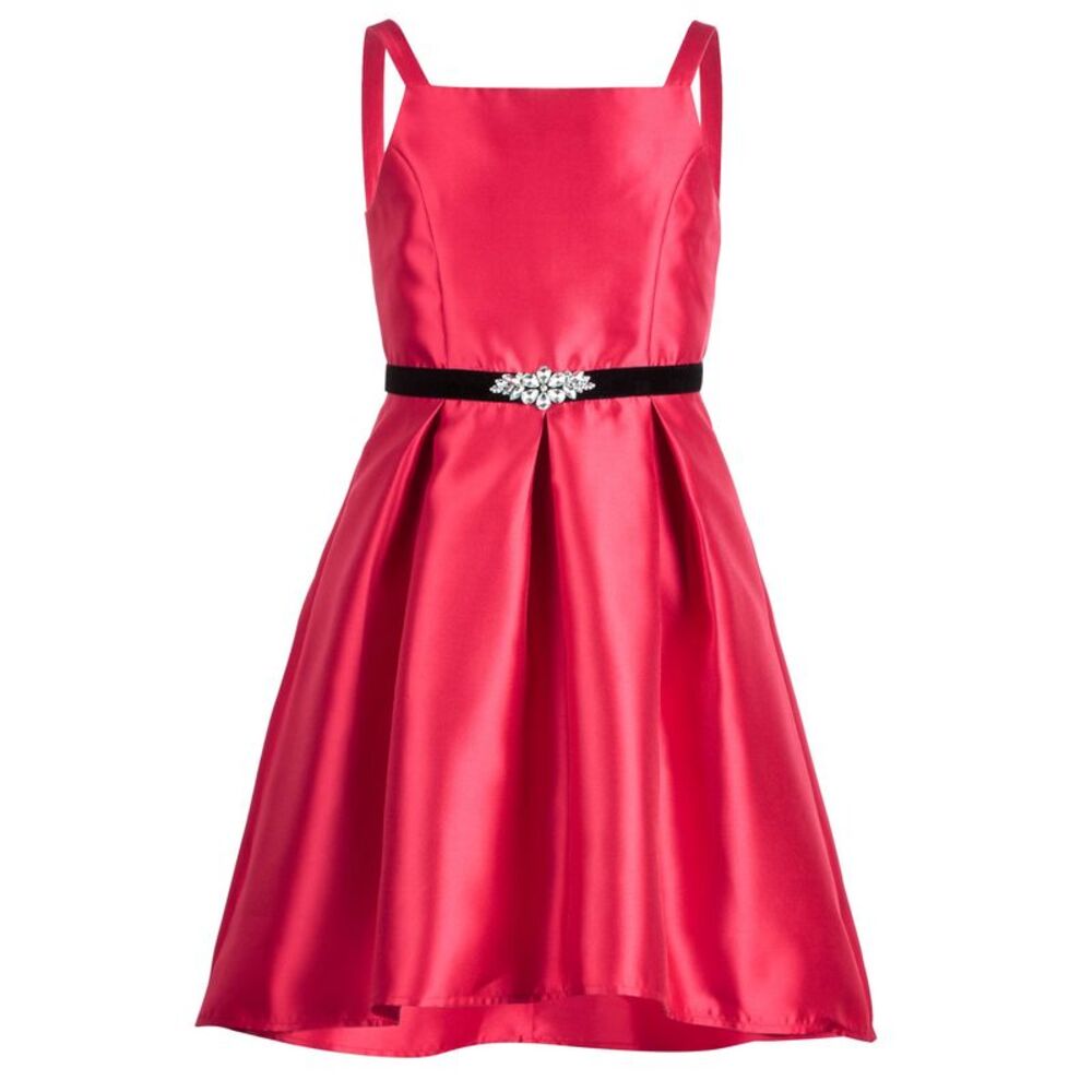 Pink Violet Big Girls Taffeta Party Dress